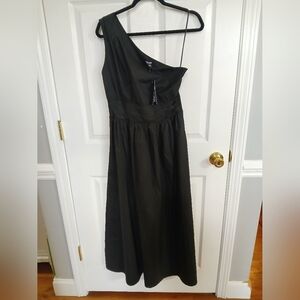 Elegant Black One-Shoulder Steve Madden Heaven Maxi Dress Special Occasion Event